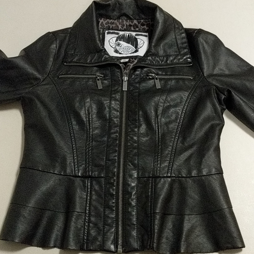 SugarFly Girls Moto Jacket Size L - Picture 3 of 8
